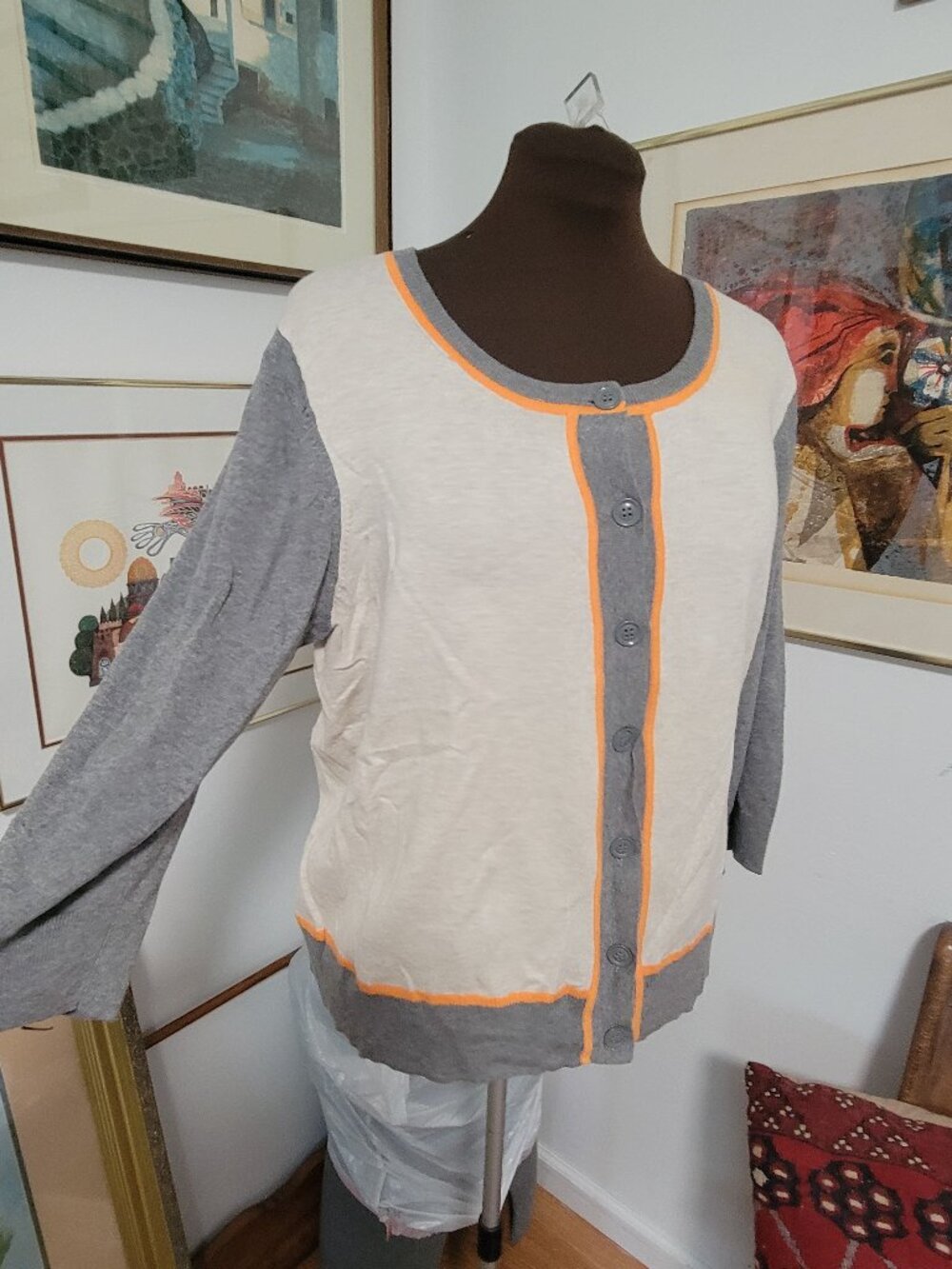 Cardigan By Stylus in Cotton Blend Size XL